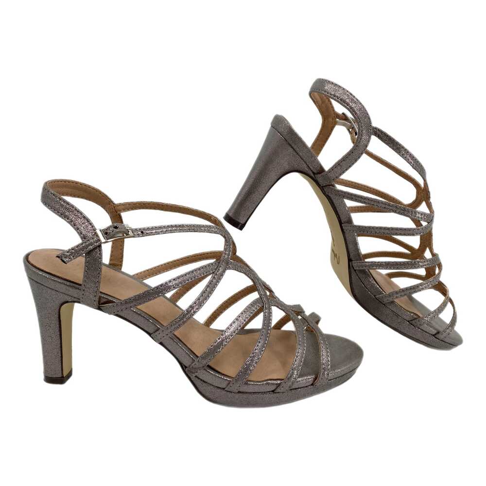 Menbur Silver Strappy Cage Heels | Size 38EU